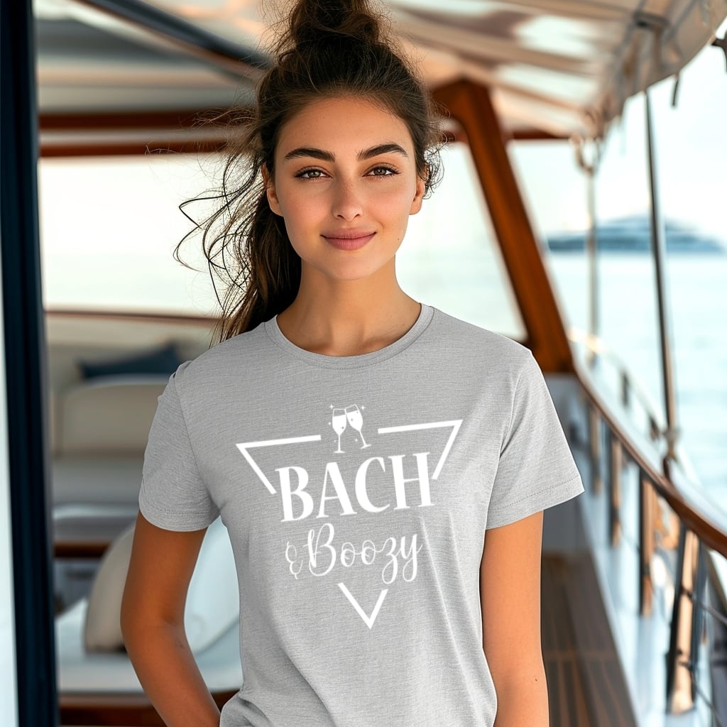 Bach & Boozy Bachelorette Shirt - Model - Boat 1