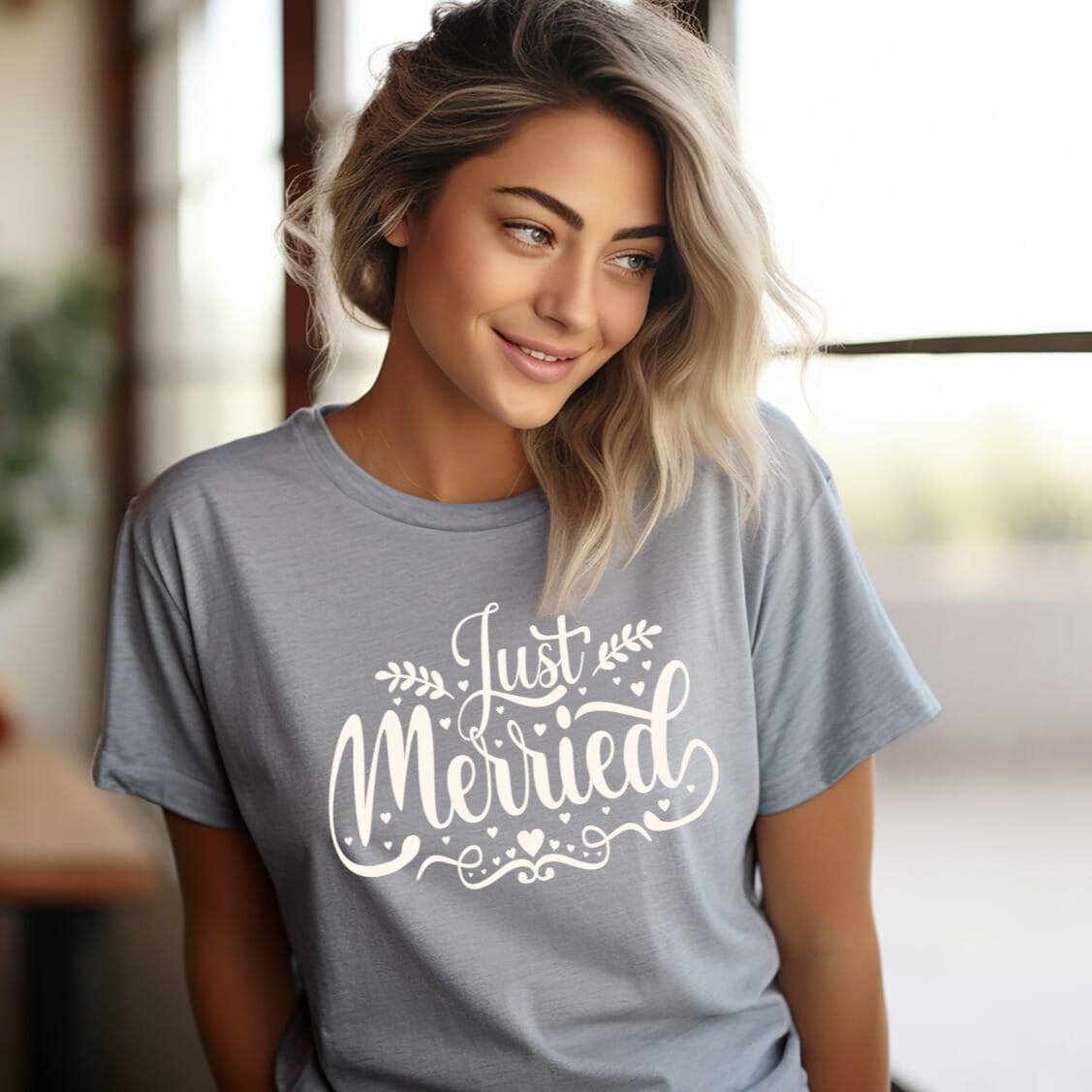 Just Married Bridal Shirt - Model