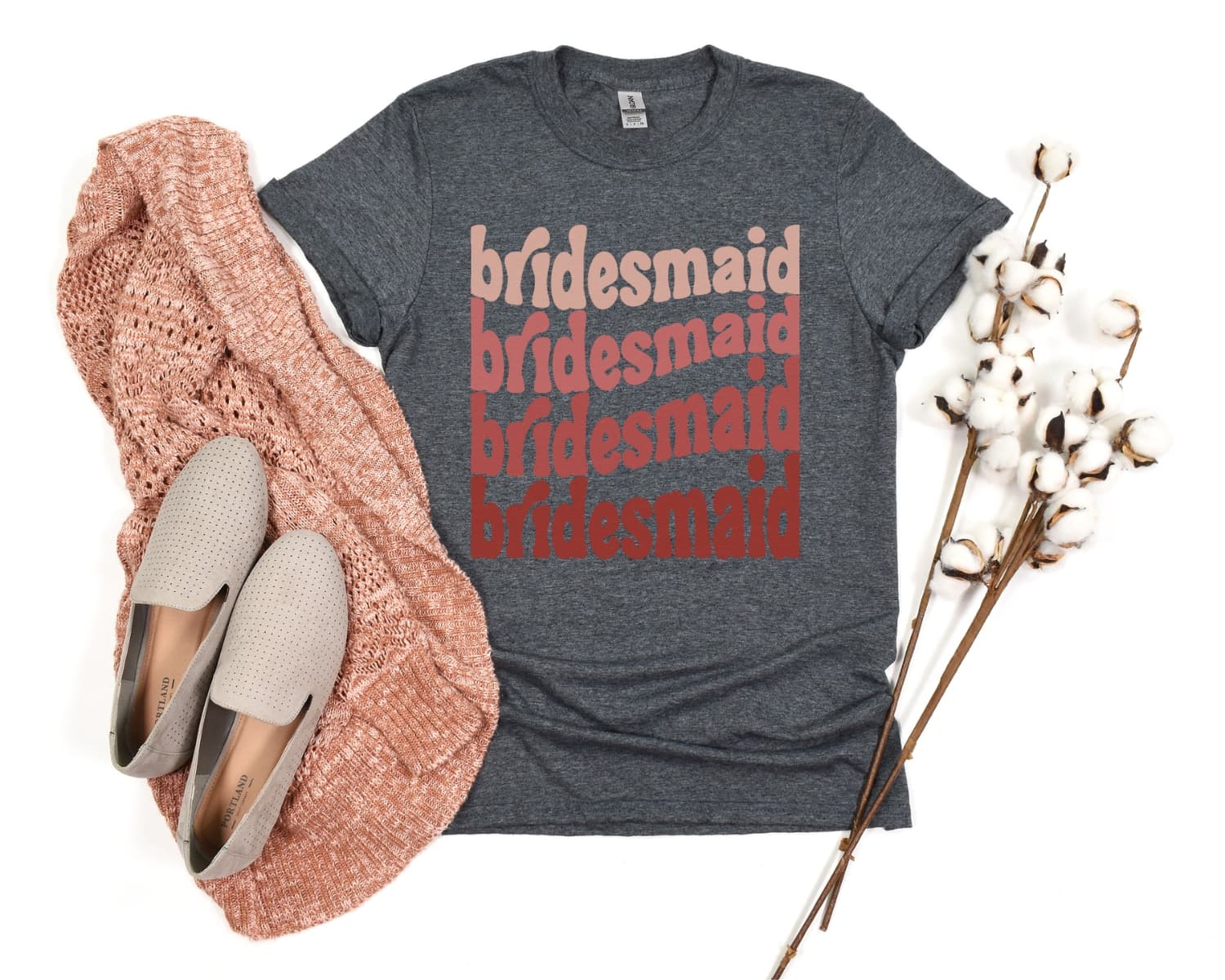 Retro Bridesmaid Shirt 4 Retro Bridesmaid Shirt - Mockup